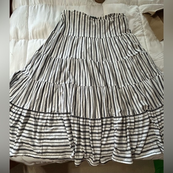 Ralph Lauren Tiered Maxi Skirt Women's XL Striped - Picture 3 of 8